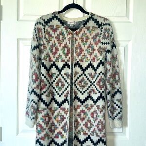 Kamana Women’s Aztec Sweater Cardigan Sz M
